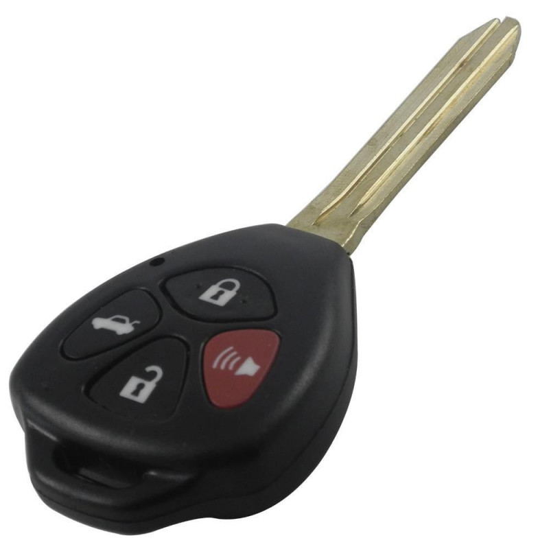 4 Knapp Bil Avlägsen Ckel Fall Skal Fob Och Oklippt Blad För Toyota Corolla Avalon Camry Matris Rav4