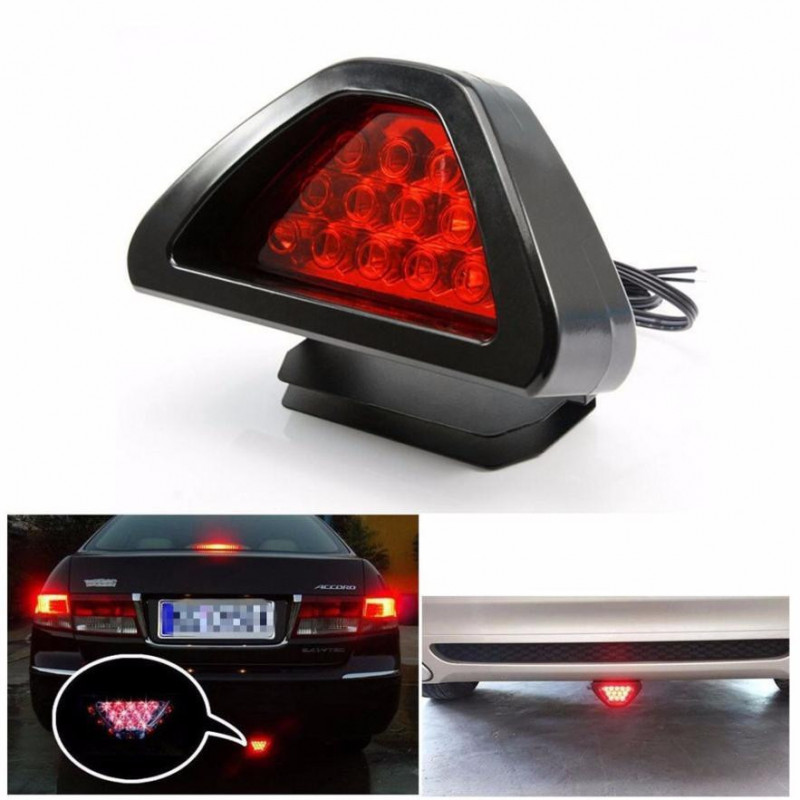 Topp Kvalitet Universell F1 Stil 12 Led Röd Bak Svans Tredje Broms Sluta Säkerhet Lampa Ljus Bil Jul