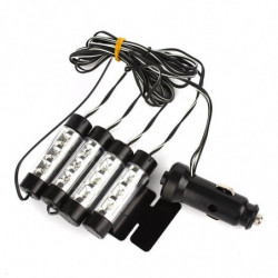 2015 Blå 4 I 1 12v 4 X 3 Led Bil Interiör Ljus Dekorativ Atmosfär Ljus Lampa Icarmo