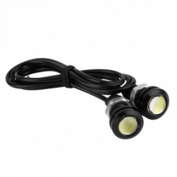 2pcs 9w 18mm Led Bil Lampor Dr I Dagtid Löpning Ljus Omvänd Parkering Lampa Bil Styling Ljus Källa