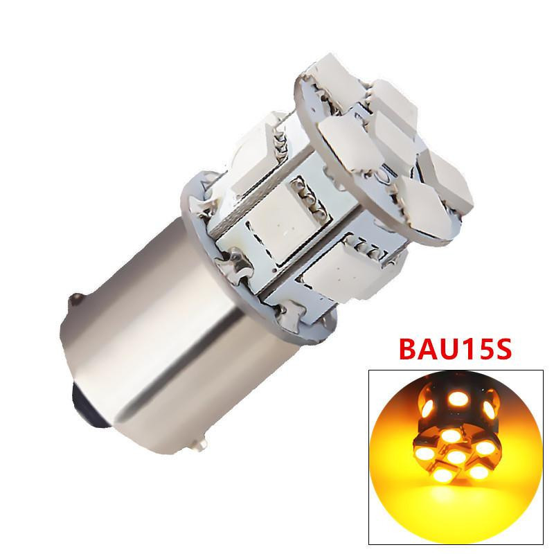 1156 Bau15s 13 Smd 5050 Bärnsten Gul Led Bil Ljus Källa Lampa Py21w Led Bil Lökar Sväng Signal Extern