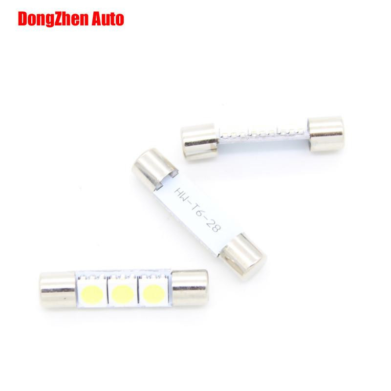 1x Bil 28mm 35050 Fåfänga Visir Spegel Ljus Led Bil C5w C10w Sv8 5 Interiör Belysning Bakåtsikt Spegel