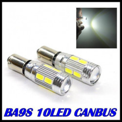 1 St Massa Kan Buss Ba9s Led Glödlampa 5630 5730 Smd Bil Ljus Kan Buss T4w Ba9s 10smd Bil Ljus Fel Vit