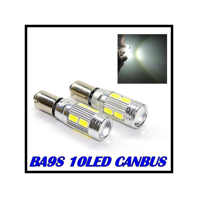 1 St Massa Kan Buss Ba9s Led Glödlampa 5630 5730 Smd Bil Ljus Kan Buss T4w Ba9s 10smd Bil Ljus Fel Vit