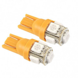 2 St T10 W5w Orange 5 Smd Led Sida Ljus Lampor Ersättning För Bil