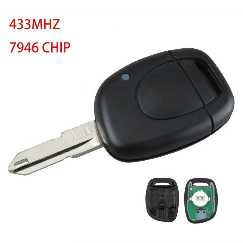 1 Knapp Renault Avlägsen Ckel 433mhz Pcf7946 Chip Bil Smart Keyless Inträde Fob