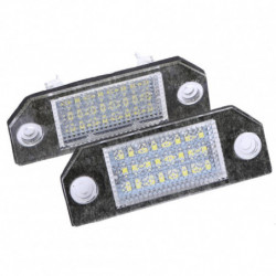 2pcs 6w 12v Vit Bil 24 Led Siffra Licens Tallrik Ljus Lampa 24led För Vadställe Fokus Cmax Mk2 Carstyling