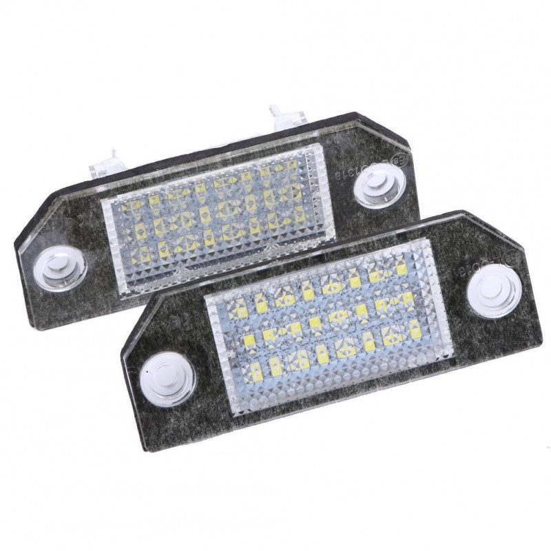 2pcs 6w 12v Vit Bil 24 Led Siffra Licens Tallrik Ljus Lampa 24led För Vadställe Fokus Cmax Mk2 Carstyling