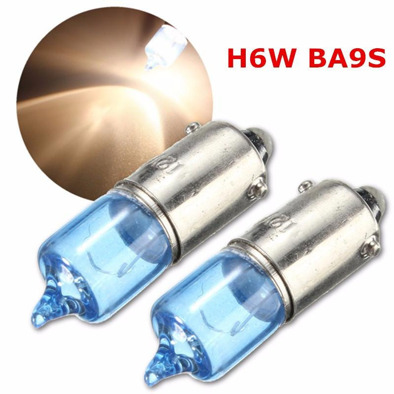6w Bax9s H6w Super Vit 5000k Bil Bil Xenon Sidoljus Lampor Sväng Signal Lampa Lampor Bil Ljus Källa
