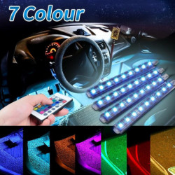 4pack 5050 9 Smd 10w Led Rgb Bil Bil Interiör Golv Dekorativ Atmosfär Remsa Väg Deco Golv Ljus Avlägsen