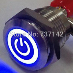 Elewind 16mm Upplyst Kraft Symbol Skjuta På På Switchs Pm161f10et J B 2 8v S