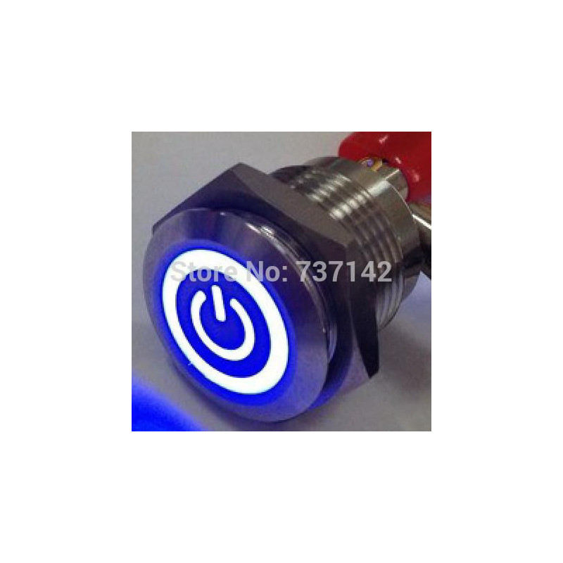 Elewind 16mm Upplyst Kraft Symbol Skjuta På På Switchs Pm161f10et J B 2 8v S