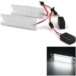 2pcs 12v Smd 3528 Vit Ljus 18 Lysdioder Licens Tallrik Lampa För Vauxhall Opel Astra Corsa C D Astra