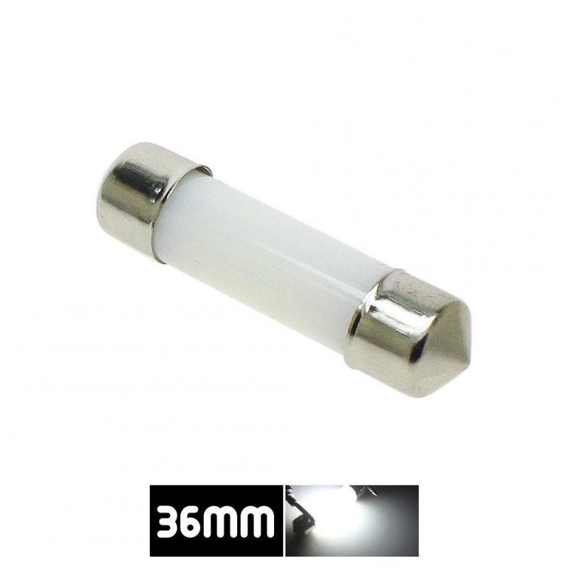 36mm Led Bil Girland Kupol Läsning Lampa Likström 12v Mjölkig Omslag Filiform Stil Majskolv Led Vit
