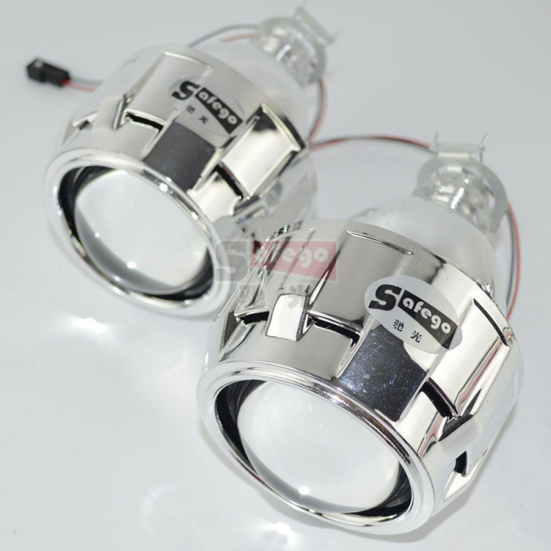 2pc Bixenon Lins Med Svepa 2 5inch Ojektor Lins För H4 H7 Bi Xenon Bixenon Lins H1 H11 9005 9006 Bil