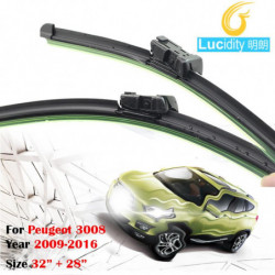 1 Par Bracket Mjuk Gummi Bil Vindskydd Torkare Blades För Peugeot 3008 2009 Ramlösa Bil Torkare Blad