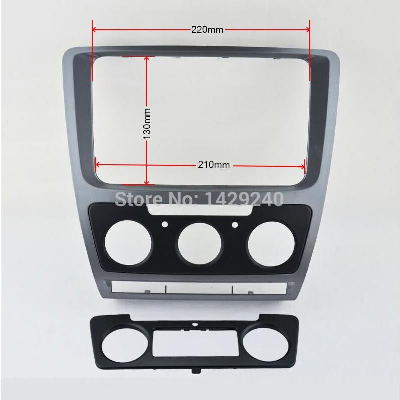 Bil Montering Dvd Ram Dvd Panel Rusa Utrustning Dvd Fascia Audio Ram För Skoda Octavia 2010 2013 Bil