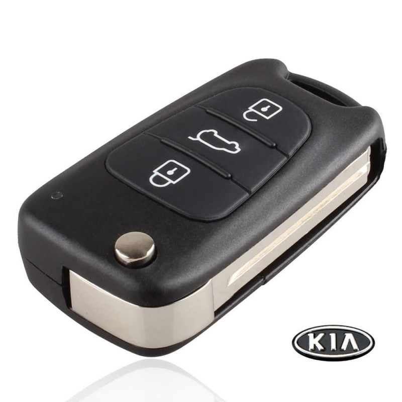 Oklippt Blad 3 Knappar Flip Avlägsen Ckel Skal För Kia K2 K5 Hyundai Kia Bil Keys Tom Fall Omslag Med