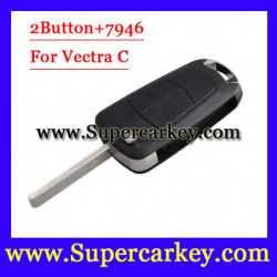 1 St Excellent Kvalitet 2 Knappar Flip Avlägsen Ckel Med Pcff7946 Chip För Opel Vectra C 20032008