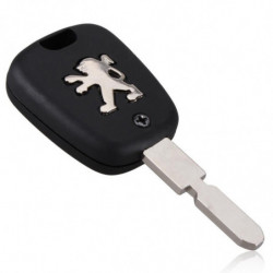 2 Knappar Tom Avlägsen Ckel Skal För Peugeot 406 407 408 607 Fob Fall Omslag Med Logotyp