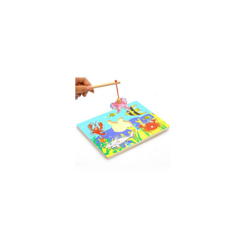 Ssist Is Rolig Trä Magnetisk Styrelse Fiske Spel Kontursåg Pussel Pizarra Infantil Barn Leksak Bra