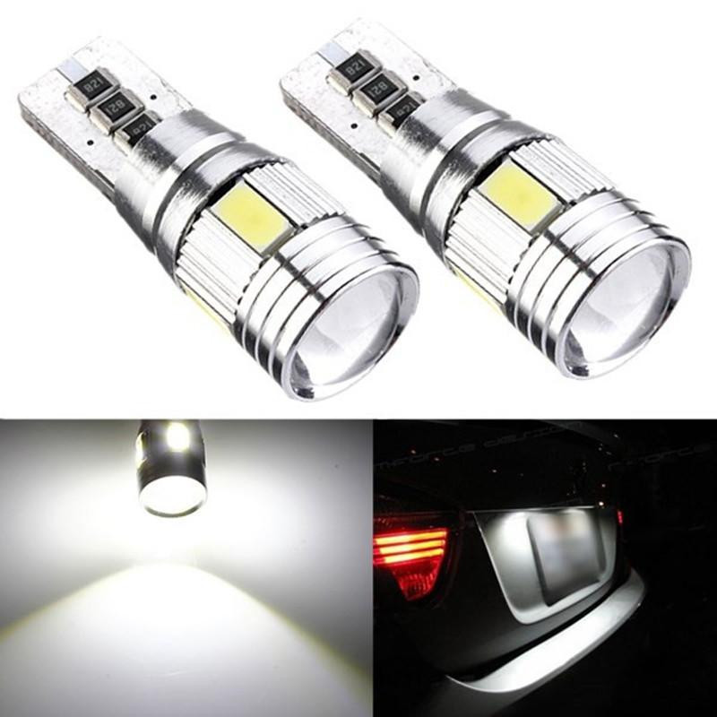 2 5w T10 501 194 168 W5w 6 Led 5630 Smd Kan Buss Fel Ren Vit Bil Bil Sida Kil Parkering Lights Lampa
