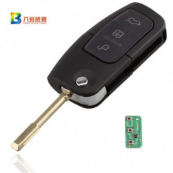 433 315 Mhz 3 Knappar Flip Ckel Fob Transponder Chip För Vadställe Fokus Mondeo Trinsit Med Logotyp