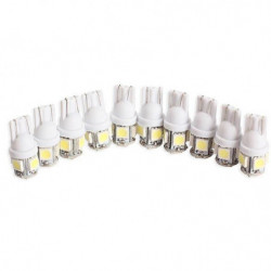 10 St Massa T10 5050 5smd Led Vit Ljus Bil Sida Kil Svans Ljus Lampa Ljus