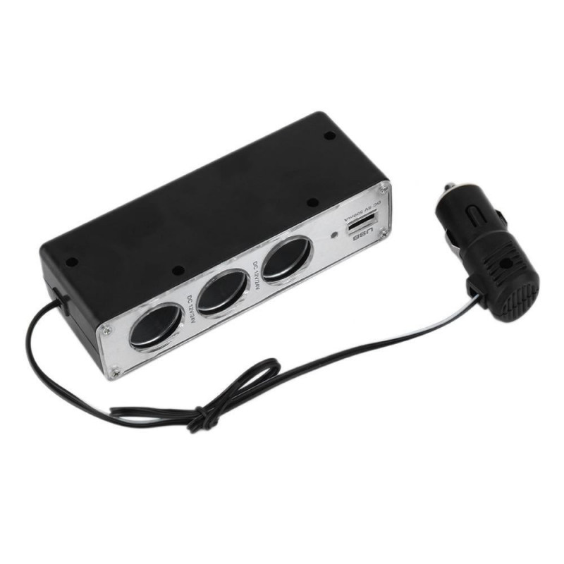 3 Sätt 3 Usb Laddare Kraft Adapter Bil Bil Cigarett Lättare Uttag Splitter Ssist