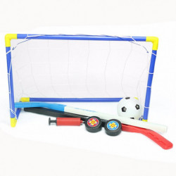 2 I 1 Utomhus Inomhus Barn Sporter Fotboll Is Hockey Mål Med Bollar Och Pump Öva Gruff Spel Fotboll