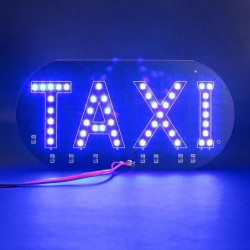 Bil Vindruta Vindskydd Cab Skylt Blå Led Taxi Ljus Lampa Likström 12v Ea10573