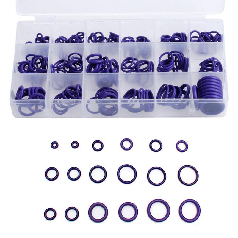1 Uppsättning 270pcs Hnbr Bil Skåpbil Luft Conditioning Gummi Bricka O Ringa Täta Sortiment Bilstyling