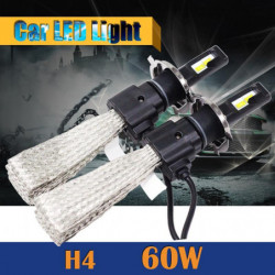 60w H4 H43 Led Glödlampa 6400lm 6500k Häftigt Vit Hej Lo Stråle Bil Motorcykel Strålkastare 1 Par