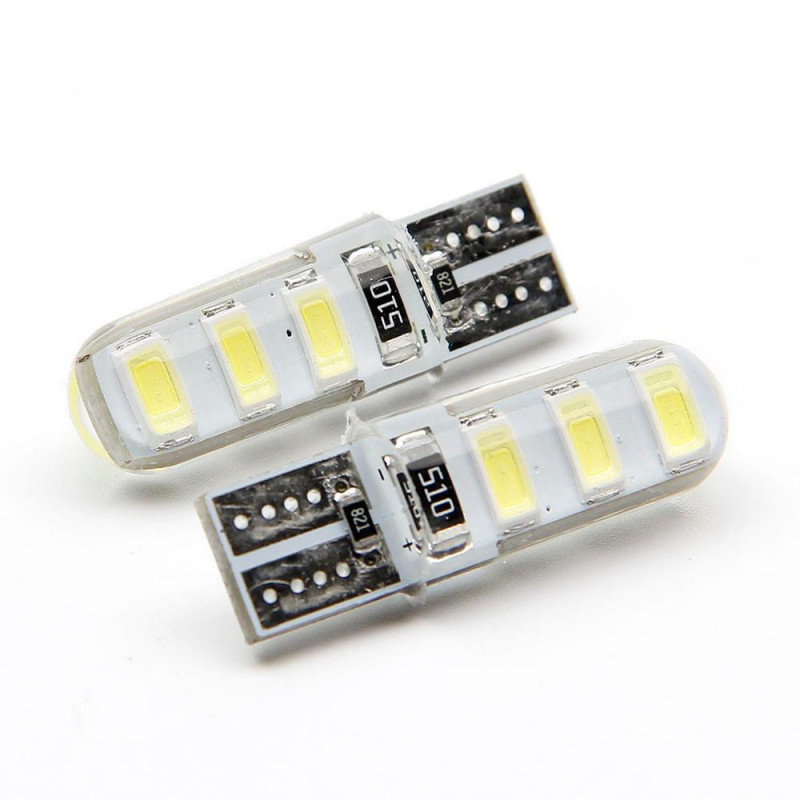 Bil 2pack T10 W5w 5730 6 Smd Led Lampor Led Smd GÖmde Sig Kan Buss Fel Bil Licens Tallrik Sida Ljus