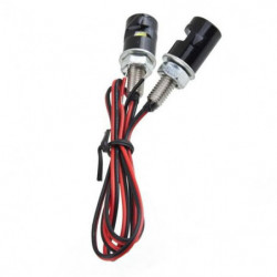 2pcs Massa Vit Bil Bil Motorcykel 12v Led Svans Siffra Licens Tallrik Skruva Bult Ljus Lampa Ssist