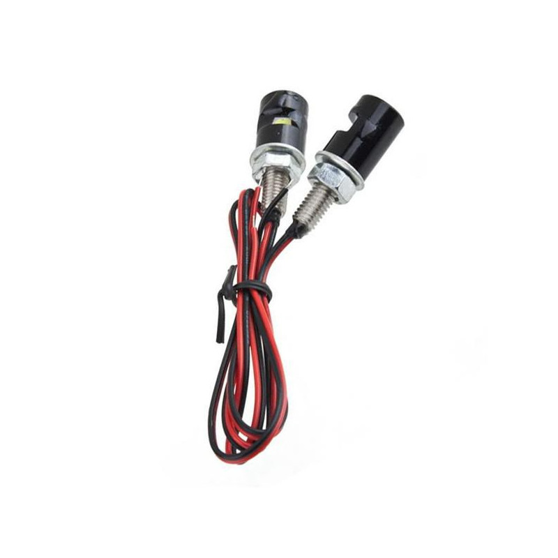 2pcs Massa Vit Bil Bil Motorcykel 12v Led Svans Siffra Licens Tallrik Skruva Bult Ljus Lampa Ssist
