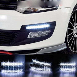 1 St Bil Extern Ljus 8 Led Super Ljus Bil Dr I Dagtid Löpning Ljus Dagsljus Glödlampa Huvud Lampa Vit