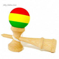 Randig Gummi Kendama Elastisk Matt Kendama Svärd Boll Ofessionell Trä Leksak Skicklig Jonglering Boll