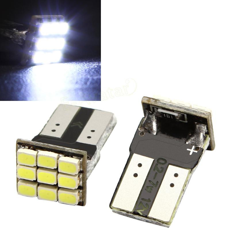 2 X T10 194 168 W5w 9smd Bil Vit Led Ljus Likström 12v Licens Tallrik Lampa Bil Tillbehör Ea10681