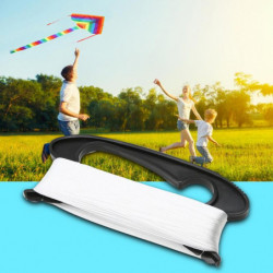 100m Flygande Drake Linje D Form Plast Polyester Vit Färg Linje Styrelse Flygande Drake Linje Flygande