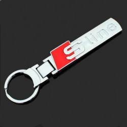 3d Zink Legering Keychain För Audi A4l A6l Q3 Q5 Q7 S Linje Ringar 1 St