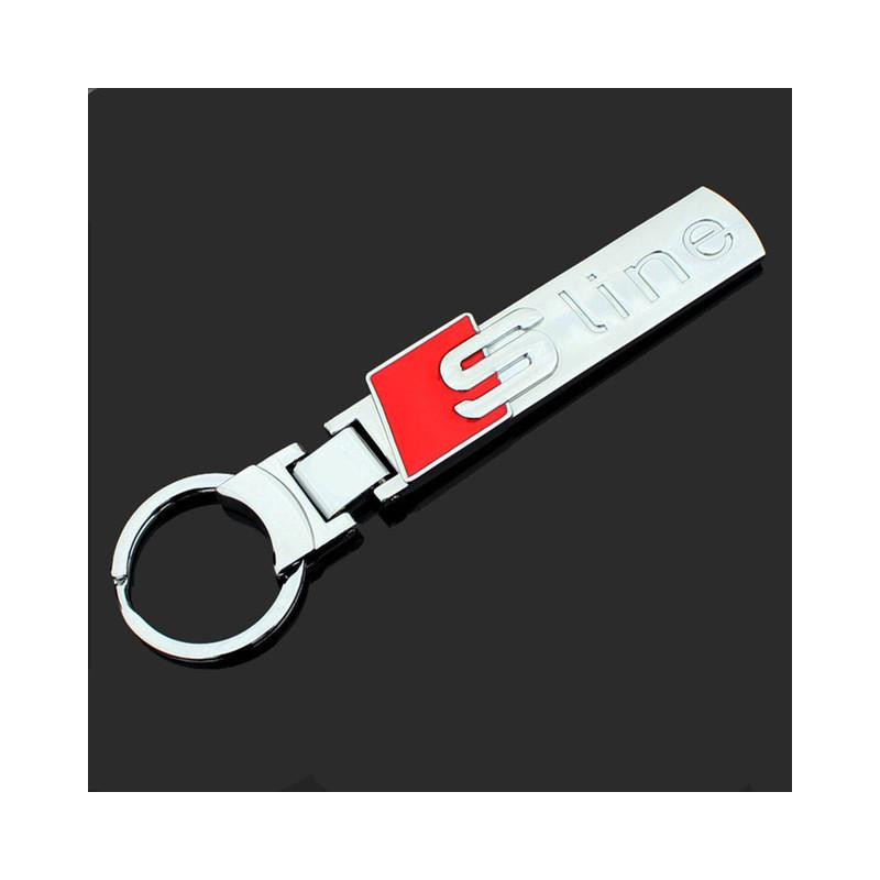 3d Zink Legering Keychain För Audi A4l A6l Q3 Q5 Q7 S Linje Ringar 1 St