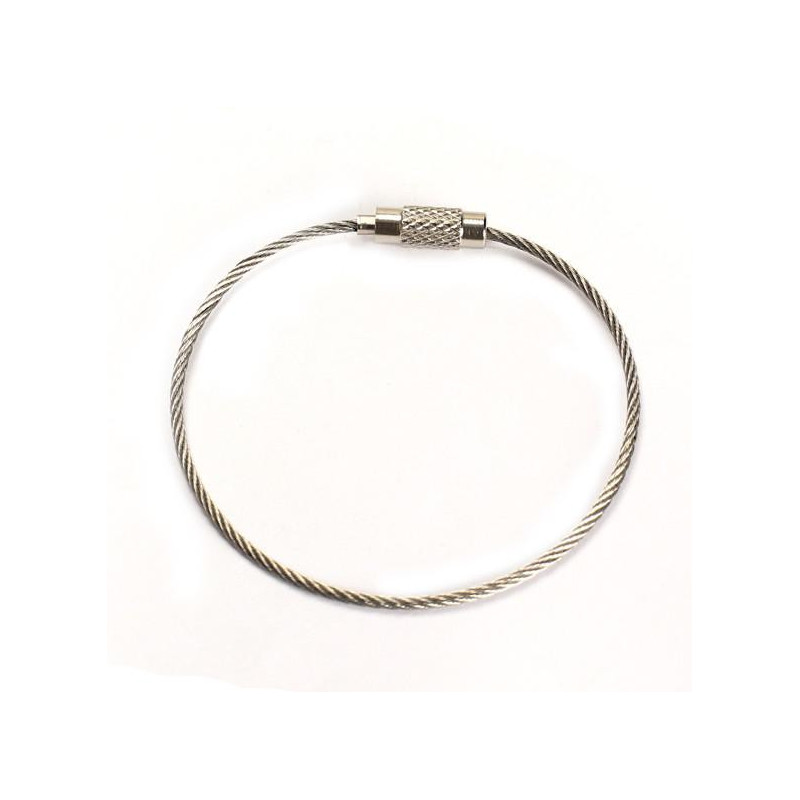 20pcs Rost Stål Tråd Ckel Keychain Kabel Ckel Ringa För Utomhus Vandring