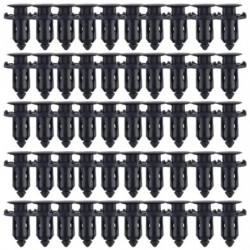 9mm Hål 50st Bil Bil Delar Panel Trim Clips Plast Nit Fästanordning Svart