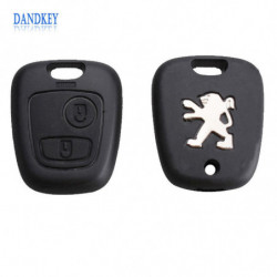 Keyyou Avlägsen Ckel Fall Skal Inträde Fob 2 Knappar För Peugeot 106 206 306 406 Utan Blad Med Logotyp