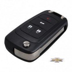 Flip Avlägsen Ckel Skal Fall 4 Knappar För Gmc Chevrolet Malibu Cruze Aveo Bil Larm Hus Keyless Inträde