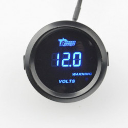 2 Tum Svart Skal Och Blå Led Ljus Bil Bil Motorcykel 12v Spänning Meter Volt Mätare
