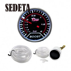 Pekare 2 Inch 52mm Bil Bilar Bil Universell Led Turbo Lyft Mätare Lins Indikator Rök Tonat Meter