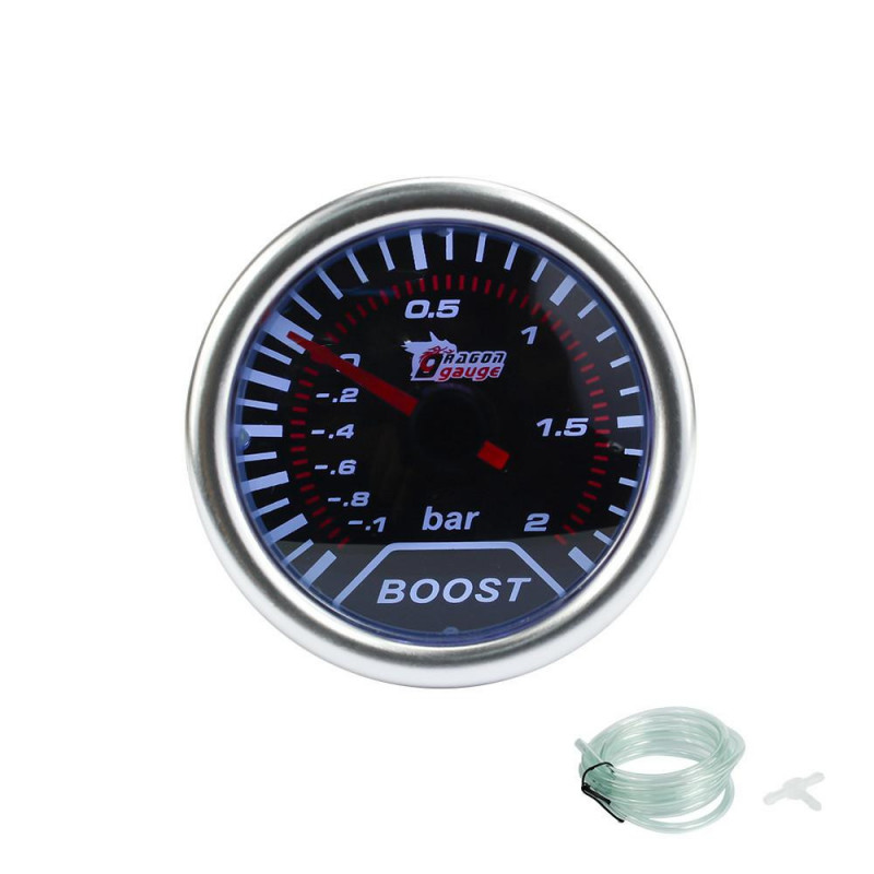 2 Inch 52mm Rök Lins Bil Turbo Lyft Mätare 1 2 Bar Lyft Meter Bil Mätare Takometer Bil Meter Yc100053