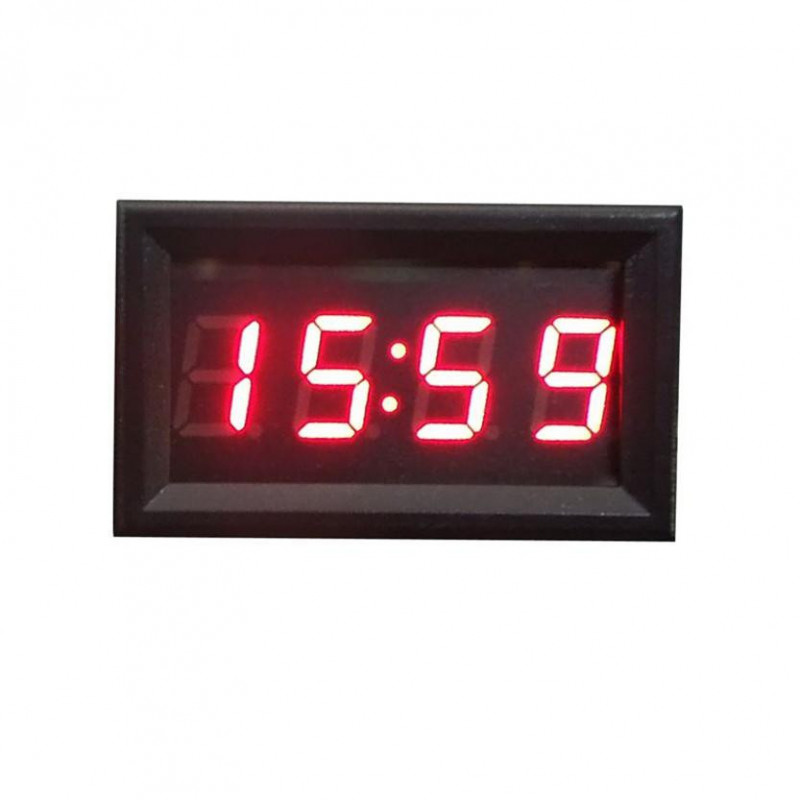 Cls Bil Motorcykel Tillbehör 12v 24v Instrumentbräda Led Visa Digital Klocka Röd Färg Juli 22